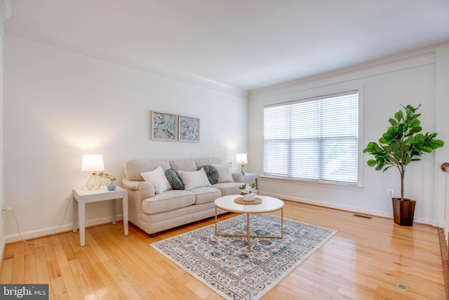 8114 Rainwater Cir, Manassas, VA 20111 - living area featuring baseboards, wood finished floors, and visible vents