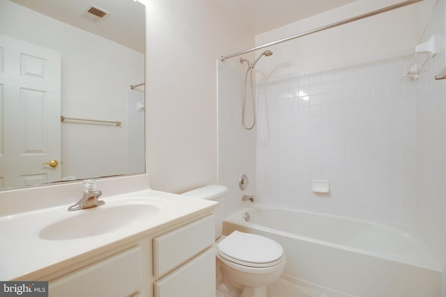 8114 Rainwater Cir, Manassas, VA 20111 - full bath with toilet, visible vents, vanity, and  shower combination