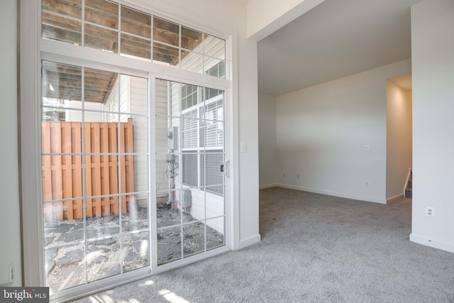 8114 Rainwater Cir, Manassas, VA 20111 - doorway to outside featuring baseboards and carpet floors