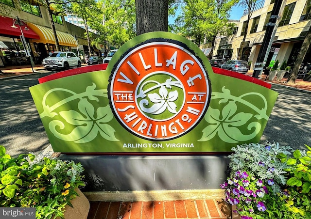 view of community sign