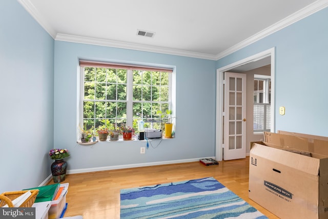 12310 Rosslare Ridge Rd Unit 301, Lutherville Timonium, MD 21093 - living area featuring ornamental molding, wood finished floors, and baseboards