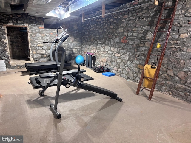 view of workout area