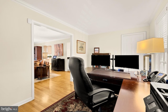 5117 Pheasant Ridge Rd, Fairfax, VA 22030 - office space featuring light wood-type flooring, ornamental molding, and baseboards