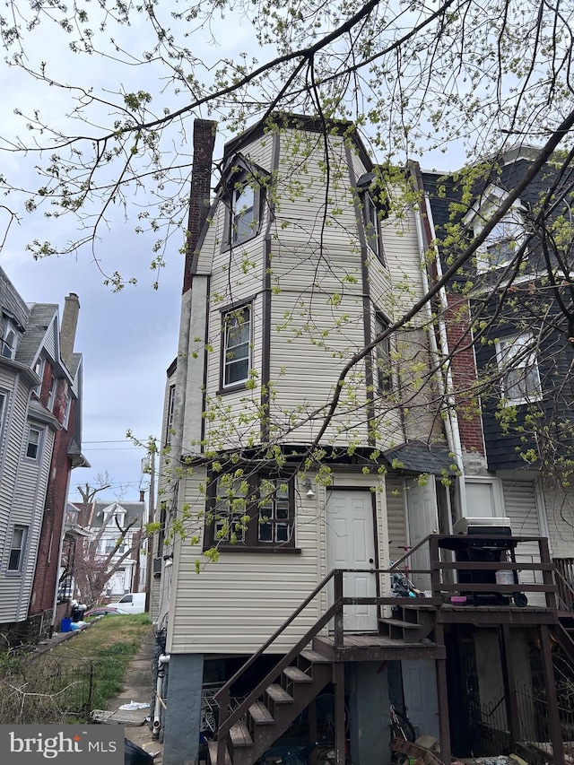 6146 W Columbia Ave, Philadelphia, PA 19151 - back of property with a chimney