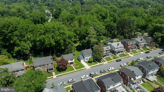 1221 Elm Ave, Lancaster, PA 17603 - aerial perspective of suburban area with a heavily wooded area
