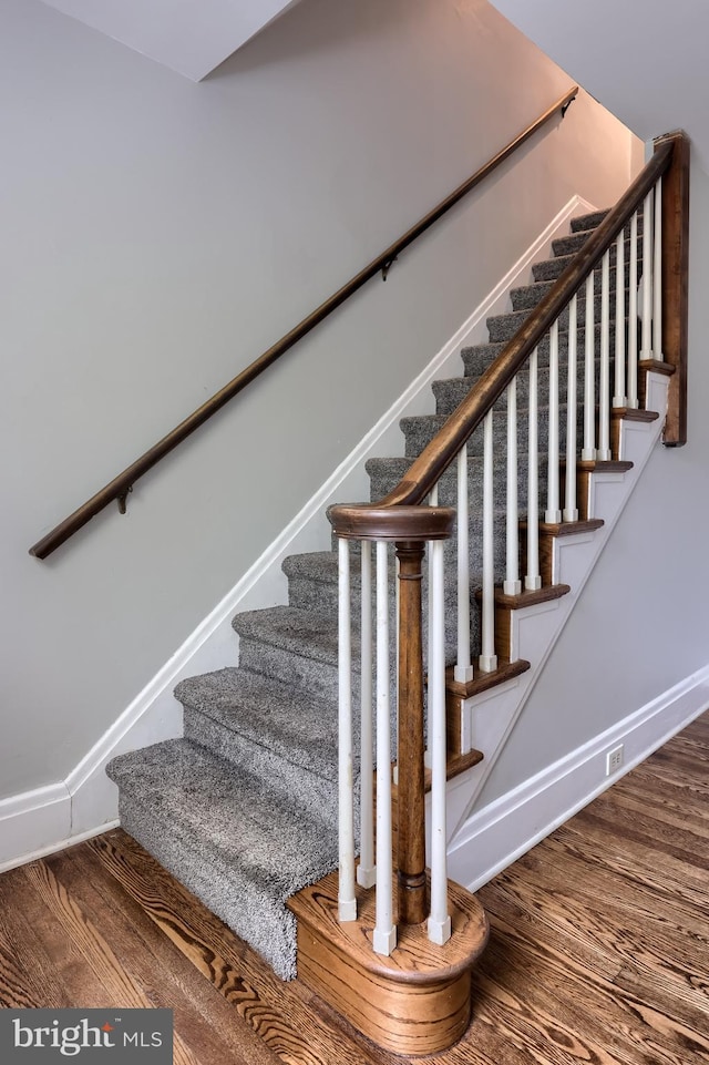 1221 Elm Ave, Lancaster, PA 17603 - stairs featuring wood finished floors and baseboards