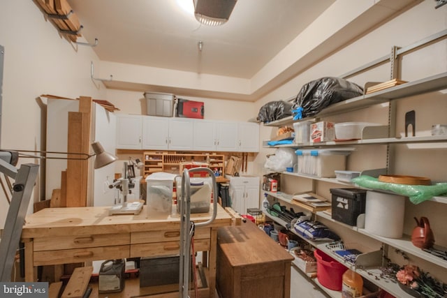 view of storage room