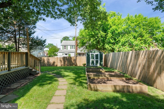 6002 Williamsburg Rd, Alexandria, VA 22303 - view of yard with a vegetable garden and a deck