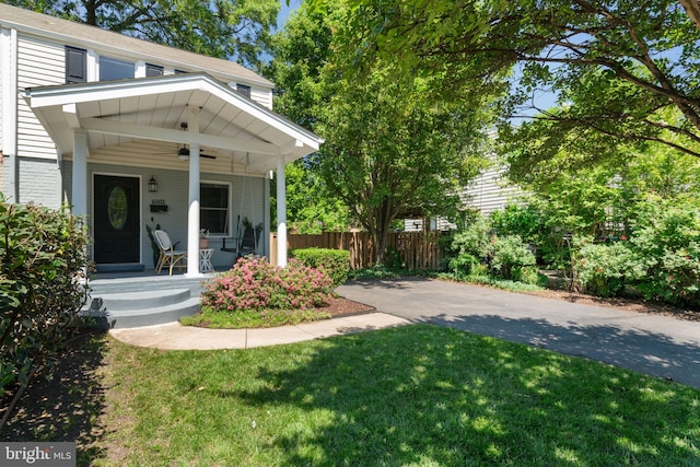 6002 Williamsburg Rd, Alexandria, VA 22303 - view of front of home with covered porch and brick siding