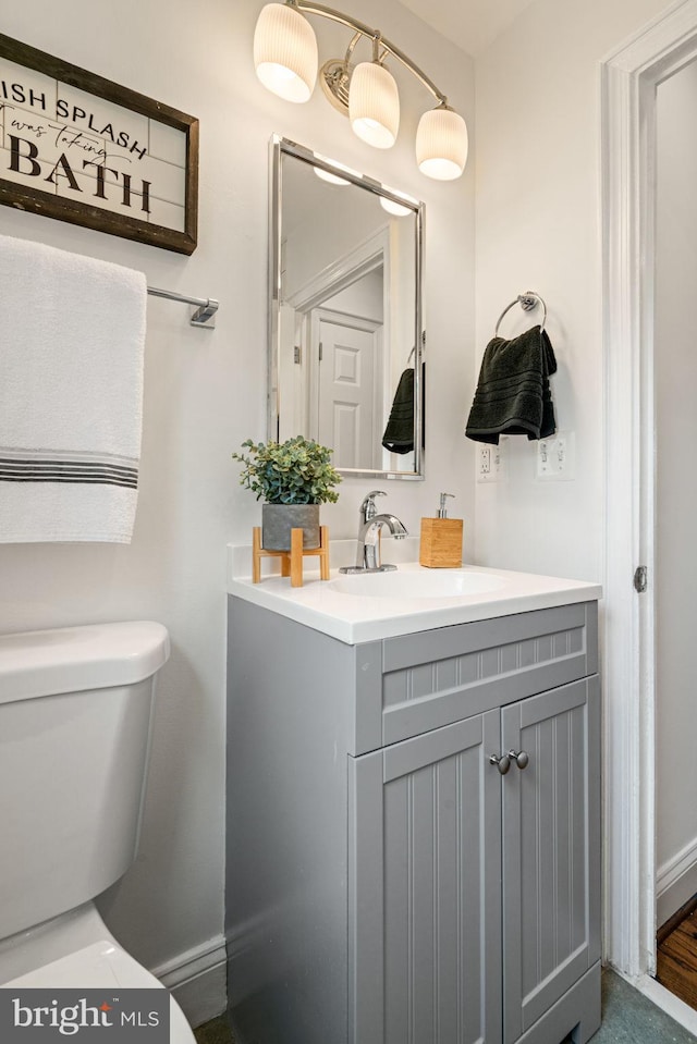 6005 Monticello Rd, Alexandria, VA 22303 - bathroom featuring toilet and vanity