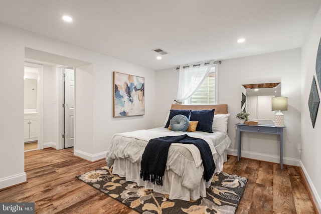 6005 Monticello Rd, Alexandria, VA 22303 - bedroom featuring wood finished floors, baseboards, and recessed lighting