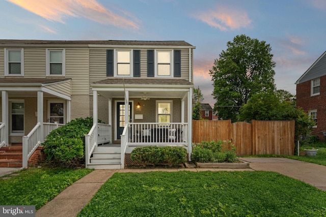 6005 Monticello Rd, Alexandria, VA 22303 - view of front facade featuring a porch and brick siding