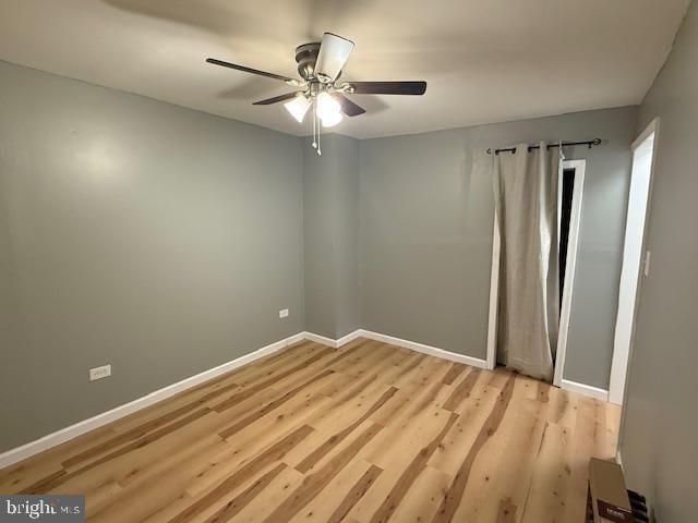 1132 Church St, Lebanon, PA 17046 - spare room with light wood finished floors, a ceiling fan, and baseboards