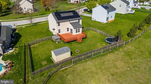 drone / aerial view with a residential view