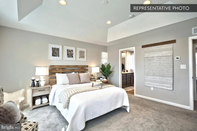 93 Long Bend Dr Lot 155, Carlisle, PA 17015 - carpeted bedroom featuring visible vents, baseboards, recessed lighting, and ensuite bath
