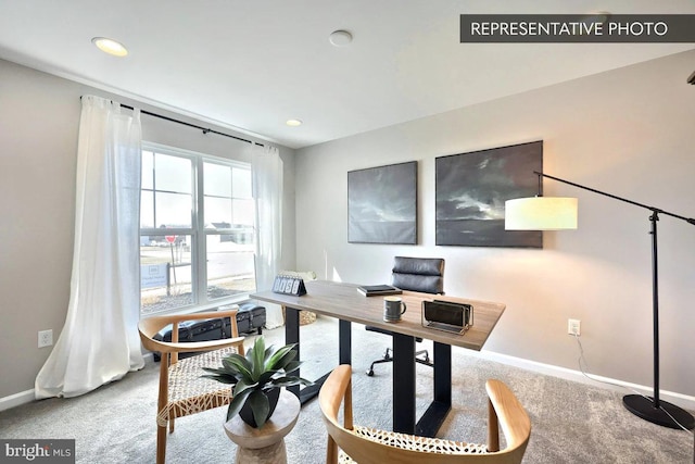 93 Long Bend Dr Lot 155, Carlisle, PA 17015 - carpeted office featuring baseboards and recessed lighting