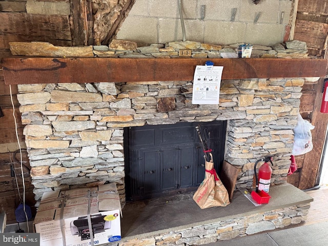 interior details featuring a fire extinguisher