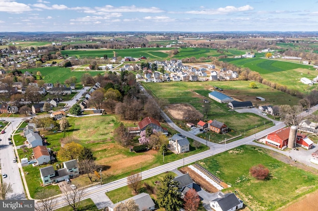 aerial view featuring a residential view