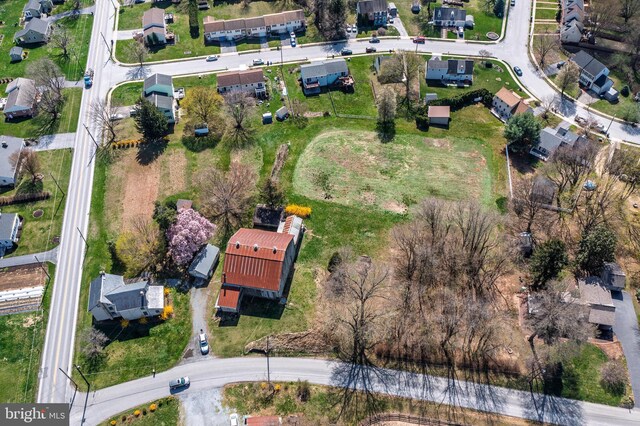 aerial view featuring a residential view