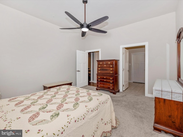 6538 Autumn Olive Dr, Frederick, MD 21703 - bedroom with light carpet and a ceiling fan