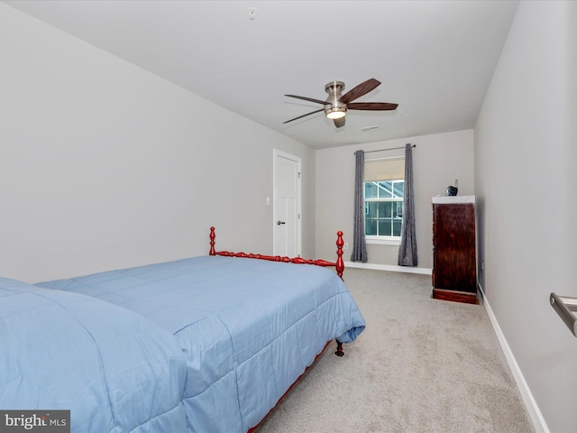 6538 Autumn Olive Dr, Frederick, MD 21703 - carpeted bedroom featuring visible vents, baseboards, and ceiling fan