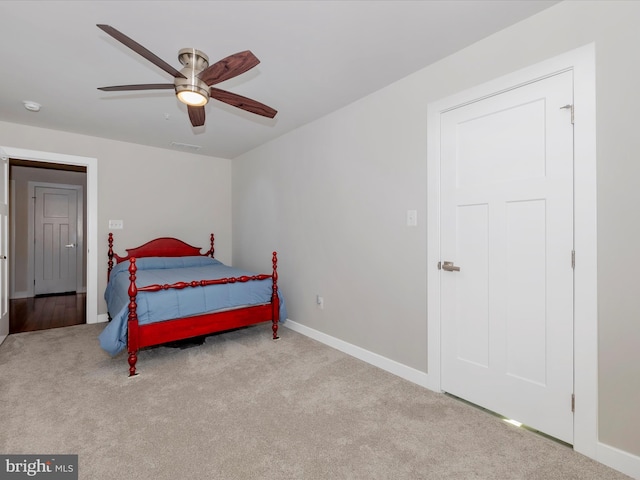 6538 Autumn Olive Dr, Frederick, MD 21703 - bedroom featuring carpet flooring, visible vents, baseboards, and a ceiling fan