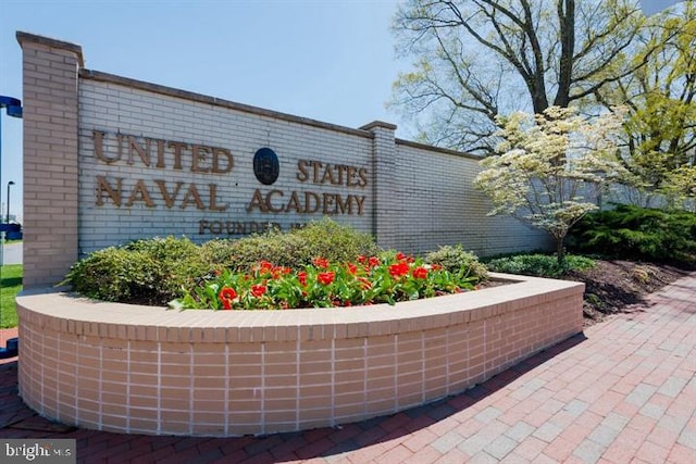 view of community sign