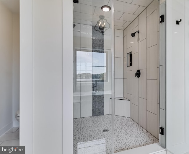 14671 Banks Odee Rd, Newburg, MD 20664 - full bath with tile patterned flooring, a shower stall, and toilet
