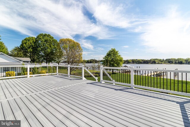 14671 Banks Odee Rd, Newburg, MD 20664 - deck with a lawn and a water view