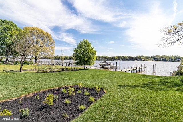 14671 Banks Odee Rd, Newburg, MD 20664 - view of dock with a lawn and a water view
