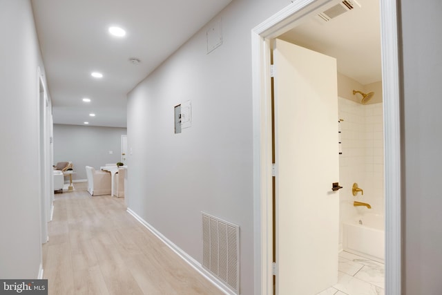 5901 Kingsford Rd Unit 440, Springfield, VA 22152 - hallway with recessed lighting and visible vents