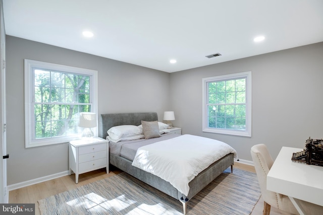 5901 Kingsford Rd Unit 440, Springfield, VA 22152 - bedroom with recessed lighting, baseboards, light wood finished floors, and visible vents