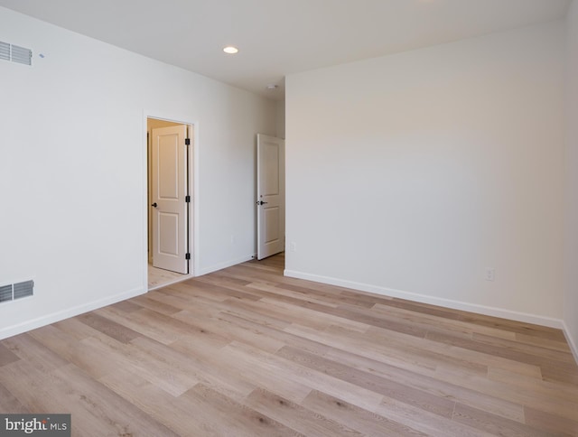 75 Cori Dr, Gilbertsville, PA 19525 - empty room with recessed lighting, visible vents, baseboards, and light wood-style flooring