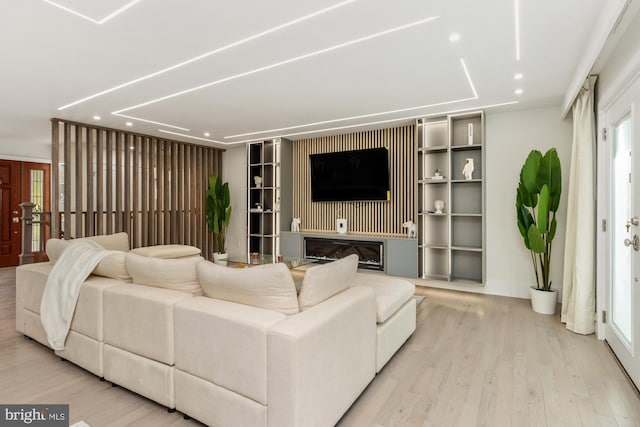 1242 Clearfield Cir, Lutherville Timonium, MD 21093 - living room with recessed lighting and wood finished floors