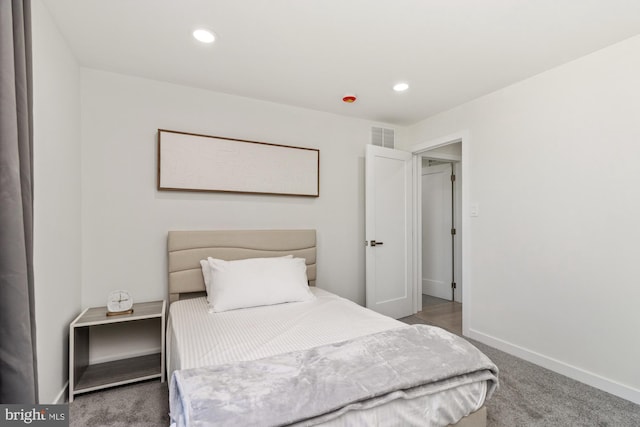 1242 Clearfield Cir, Lutherville Timonium, MD 21093 - carpeted bedroom featuring baseboards, visible vents, and recessed lighting