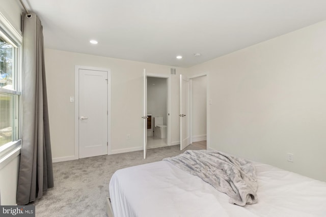 1242 Clearfield Cir, Lutherville Timonium, MD 21093 - bedroom with light carpet, visible vents, recessed lighting, and multiple windows