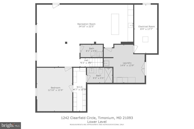 1242 Clearfield Cir, Lutherville Timonium, MD 21093 - floor plan
