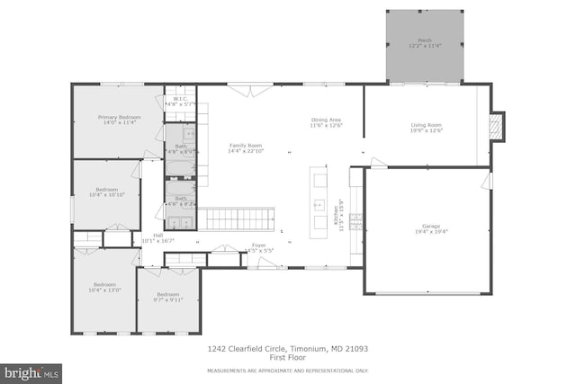 1242 Clearfield Cir, Lutherville Timonium, MD 21093 - floor plan