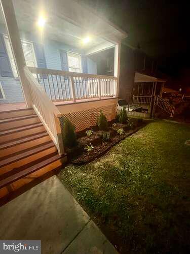 view of yard with stairway