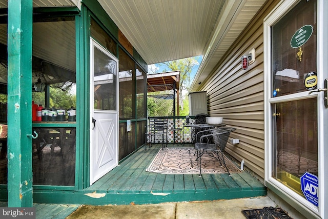 view of wooden terrace