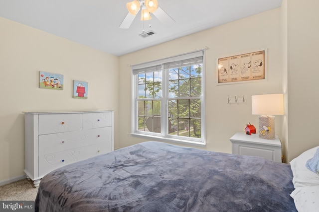 15008 Seneca Knoll Way, Haymarket, VA 20169 - bedroom featuring baseboards, visible vents, and ceiling fan