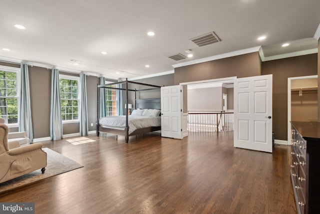 6601 Rutledge Dr, Fairfax Station, VA 22039 - unfurnished bedroom featuring baseboards, ornamental molding, recessed lighting, and visible vents