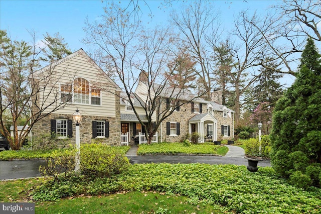 view of front of property with stone siding
