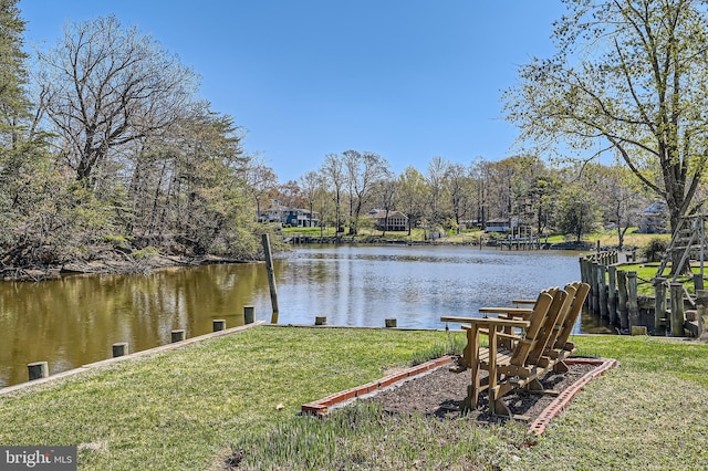 1722 Anne Ave, Baltimore, MD 21221 - view of dock with a water view and a yard