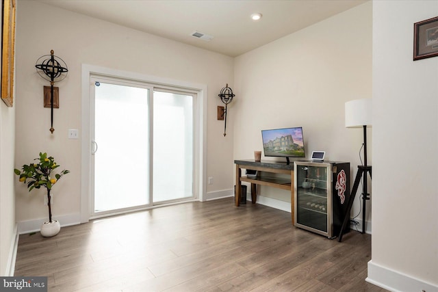 418 S Seaway Ct, Cambridge, MD 21613 - office area featuring wood finished floors, baseboards, and recessed lighting