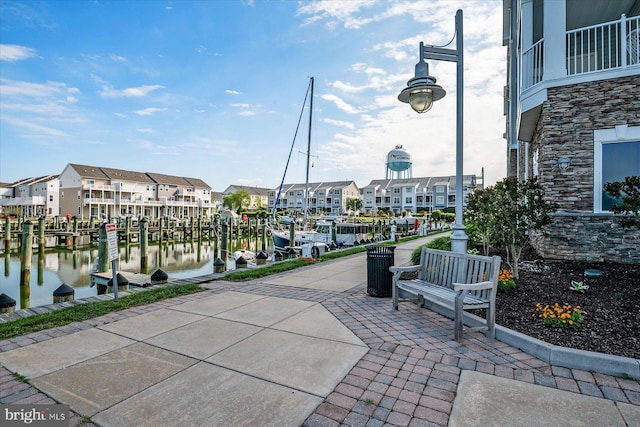 418 S Seaway Ct, Cambridge, MD 21613 - surrounding community with a residential view, a boat dock, and a water view
