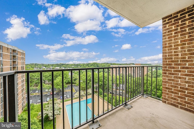 2311 Pimmit Dr Unit 1102, Falls Church, VA 22043 - balcony featuring view of pool