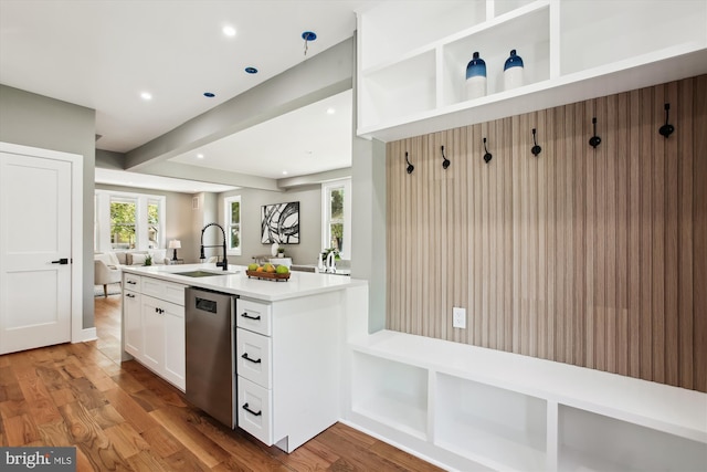 1014 Kearny St NE, Washington, DC 20017 - mudroom with light wood-style floors, a sink, and recessed lighting