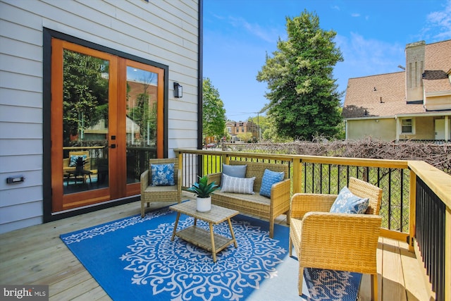 1014 Kearny St NE, Washington, DC 20017 - wooden terrace featuring french doors