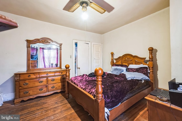 4910 N Hutchinson St, Philadelphia, PA 19141 - bedroom with a ceiling fan and wood finished floors